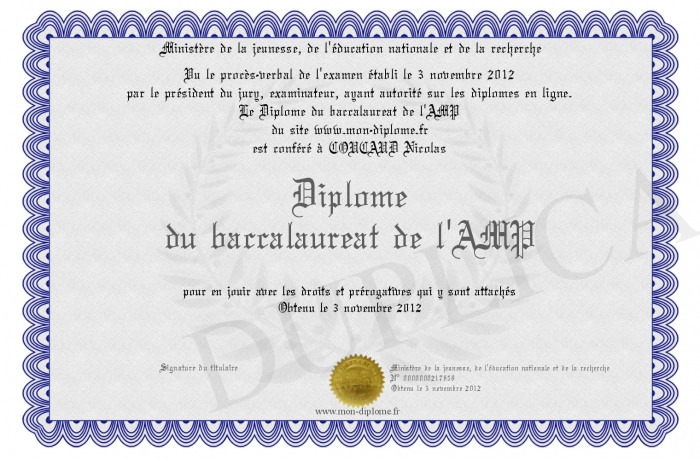 diplome amp